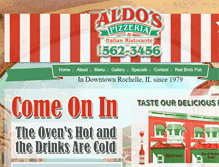 Tablet Screenshot of aldospizza.net